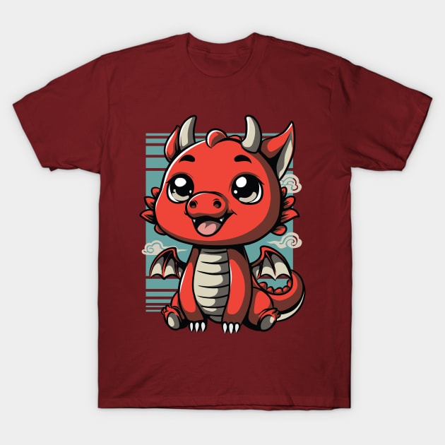 Cute Dragon Celebrate Chinese New Years 2024 T-Shirt T-Shirt by Smilesmile